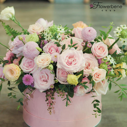 Flowerbene【花有独钟】私人订制鲜花抱抱桶花篮手提花篮 商品图6
