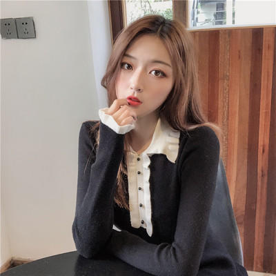 【服饰鞋包】小众连衣裙女复古秋冬新款egg风少女打底针织毛衣裙过膝 商品图4