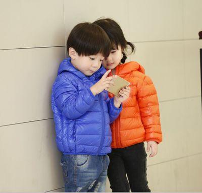 【童服】韩版男女儿童羽绒服男新款轻薄中小童装外套连帽 商品图12