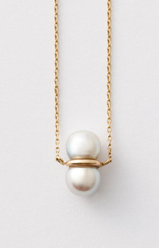 北京仓｜Januka-Twin Pearl-Akoya 大雪人 珍珠 项链（可调节款）［日本设计师］ 商品图1