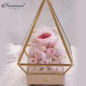 Flowerbene【花有独钟】私人订制塔尖型永生花蓝牙音乐盒