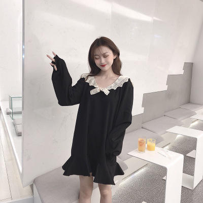 【服饰鞋包】众加绒连衣裙 山本风桔梗裙收腰初恋气质法式少女裙 商品图4