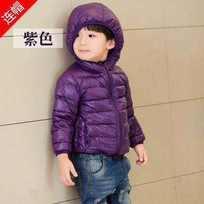 【童服】韩版男女儿童羽绒服男新款轻薄中小童装外套连帽 商品图1