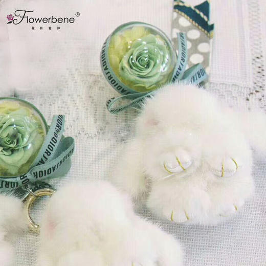 永生花系列车挂貂毛兔 商品图5