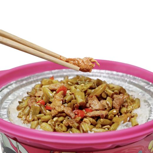 自嗨锅酸豇豆肉末自热煲仔饭
