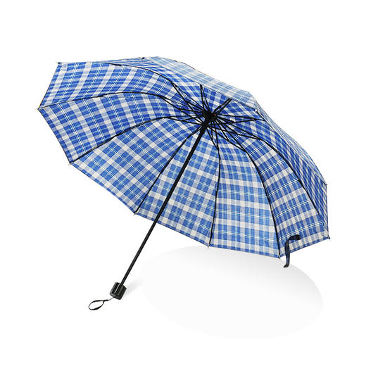 热人花三折加大男格雨伞 商品图0