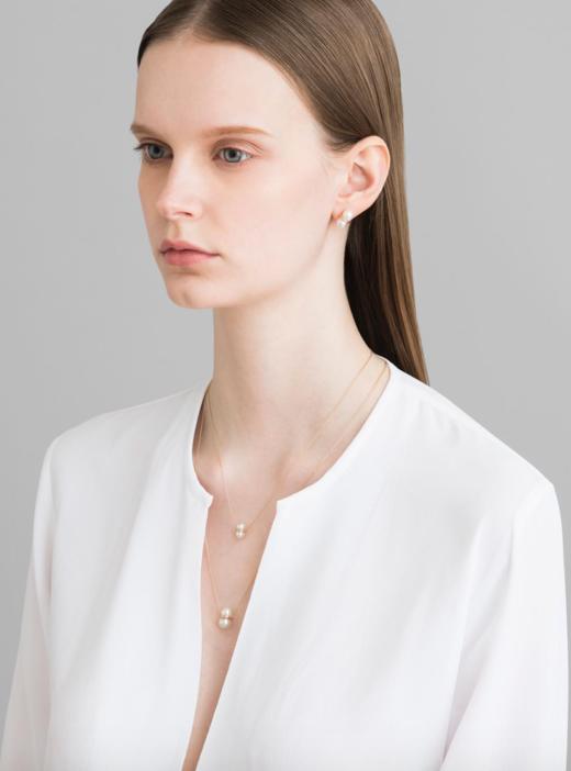 北京仓｜Januka-Twin Pearl-Akoya 大雪人 珍珠 项链（可调节款）［日本设计师］ 商品图0