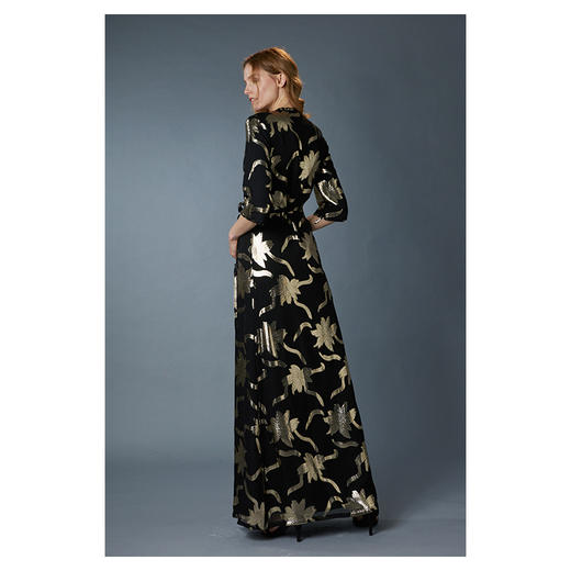 CG｜Long Slim Faye Silk wrap Dress [真丝裹身长款连衣裙] 商品图6