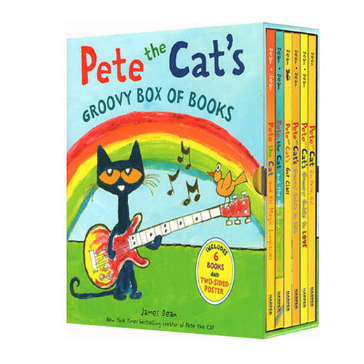 皮特猫绘本系列 pete the cat 给孩子的"情商启蒙"绘本 6册