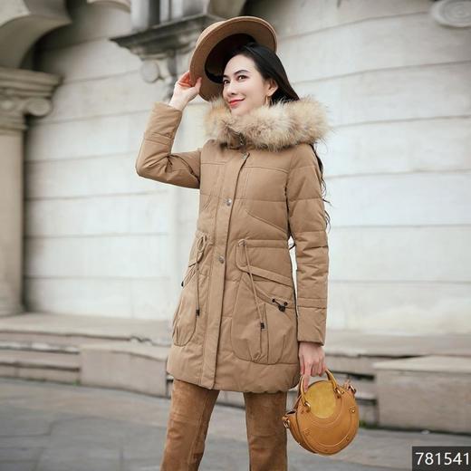 特卖价149凯幕狮凯慕狮貉子毛领连帽羊羔绒帽里女士