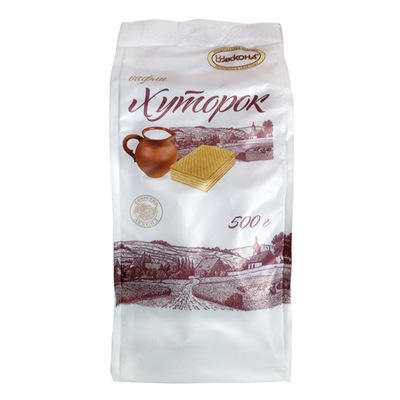 【饼干】。阿孔特小农庄威化饼干500g/袋A45 袋装威化饼干俄罗斯进口 商品图0