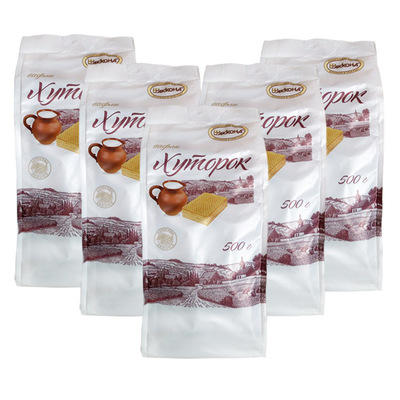 【饼干】。阿孔特小农庄威化饼干500g/袋A45 袋装威化饼干俄罗斯进口 商品图2