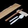 喇叭花一次性勺套装塑料勺纸巾西餐勺独立包装筷子四件套装定制 商品缩略图2