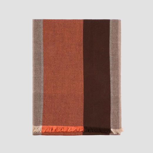 山羊绒羊毛精纺条子围巾（原价1880）KFW1503003 商品图1