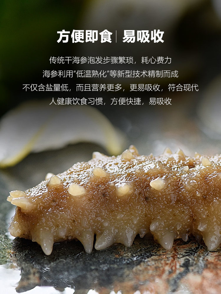 美加佳冷冻即食黄金海参610只250g袋装