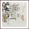 王婷婷-真迹-国画人物《竹林逗趣》卧室 客厅 玄关 商品缩略图1