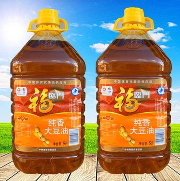 福临门转基因纯香大豆油5l桶年终