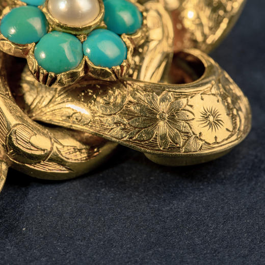 欧洲古董artnouveau风格卷花胸针 - 洪艺宁古代珠宝工作室