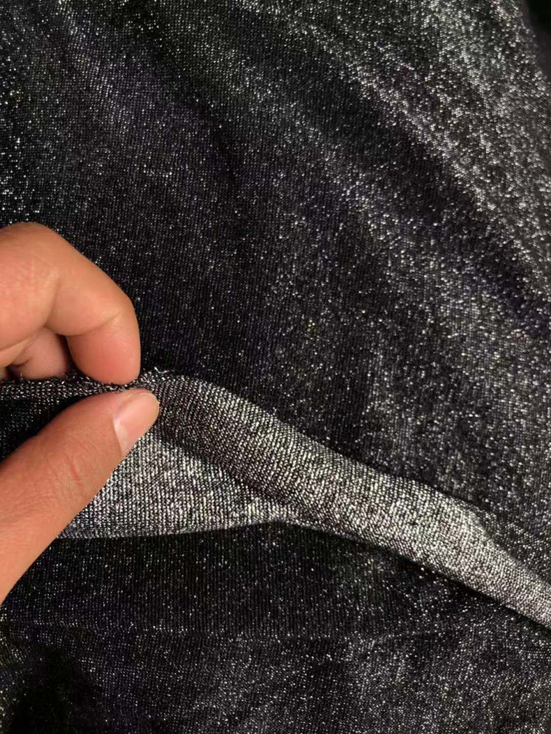 裁缝学苑巴拉bala银丝布聚酯纤维超闪bling外套夹克棒球服一米价