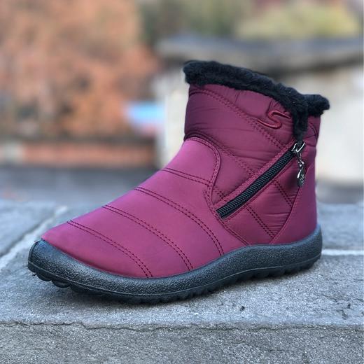 中筒厚毛绒防水侧拉链雪地靴XQ-M407 商品图0