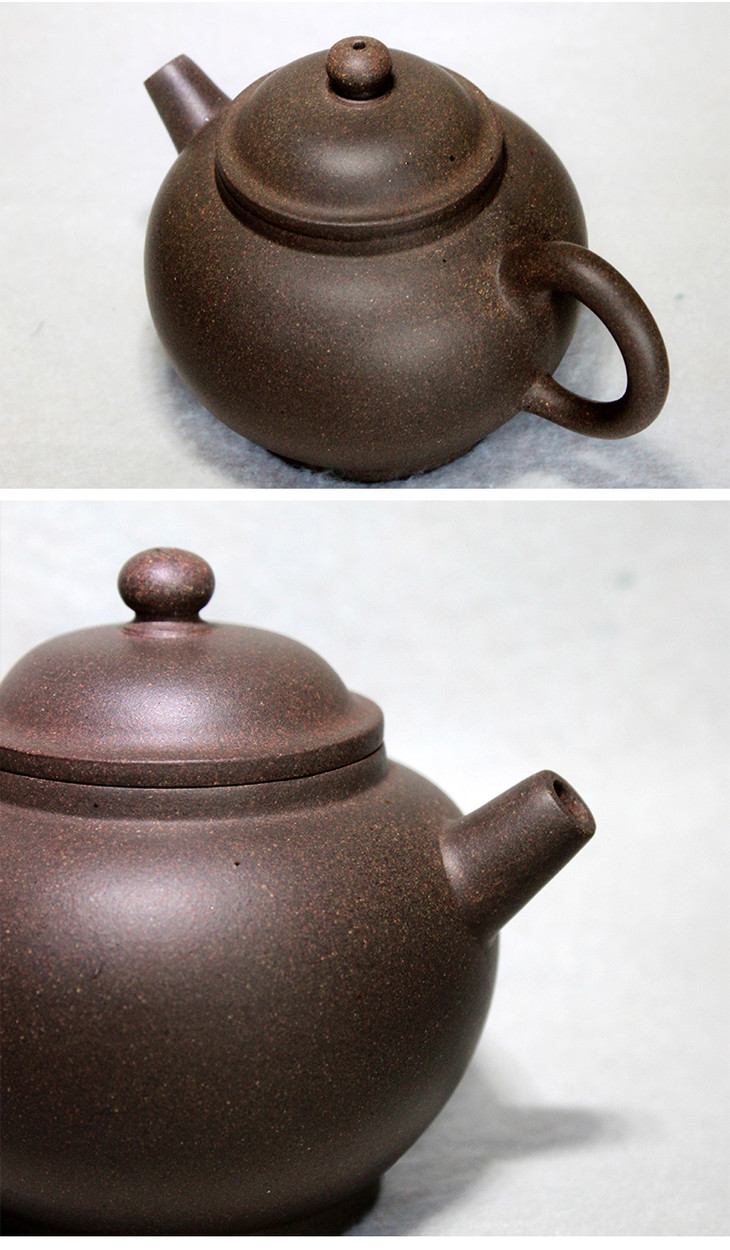 潘庆良紫砂壶小具轮全手工青灰段鲨鱼青120cc