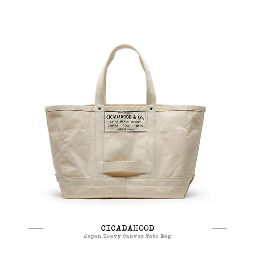 CICADAHOOD日本重磅帆布Tote袋 / 单肩手提 复古工装帆布包（大号） 商品图1