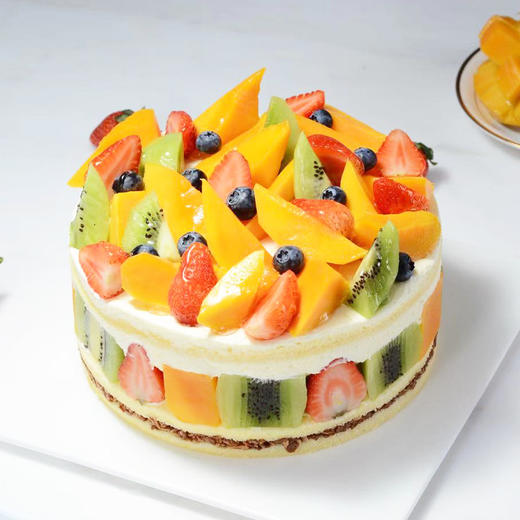 鲜果乐园低糖淡奶水果蛋糕