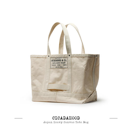 CICADAHOOD日本重磅帆布Tote袋 / 单肩手提 复古工装帆布包（大号） 商品图0