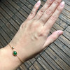 冰种阳绿翡翠蛋面手链18k黄金镶嵌 商品缩略图9