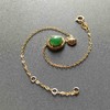 冰种阳绿翡翠蛋面手链18k黄金镶嵌 商品缩略图2