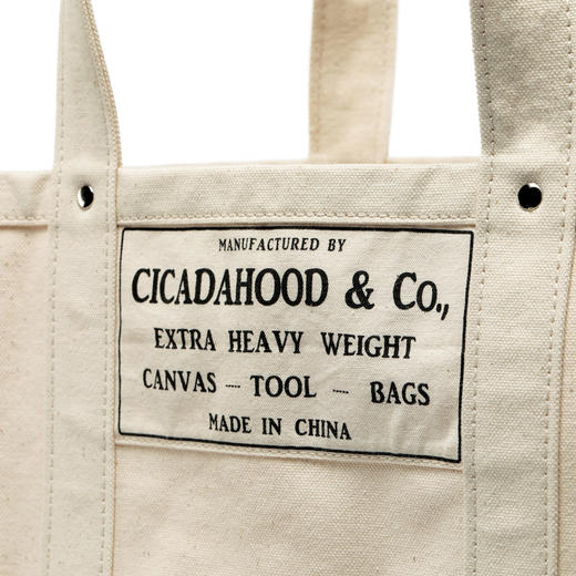 CICADAHOOD日本重磅帆布Tote袋 / 单肩手提 复古工装帆布包（大号） 商品图5