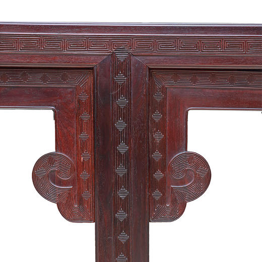 檀香紫檀回纹大画案北京紫檀伽苑