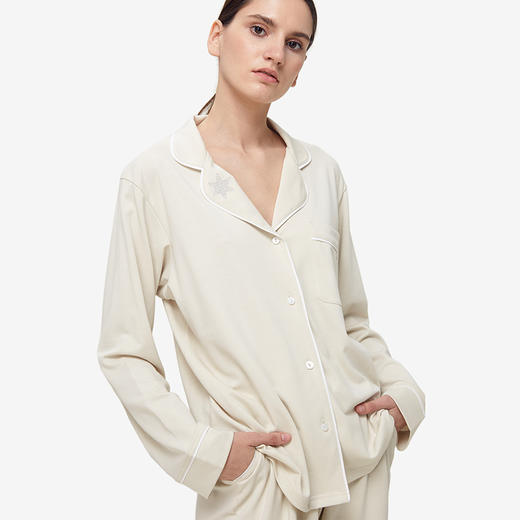 lasuntin云触觉系列经典款针织睡衣套装全棉睡衣家居服