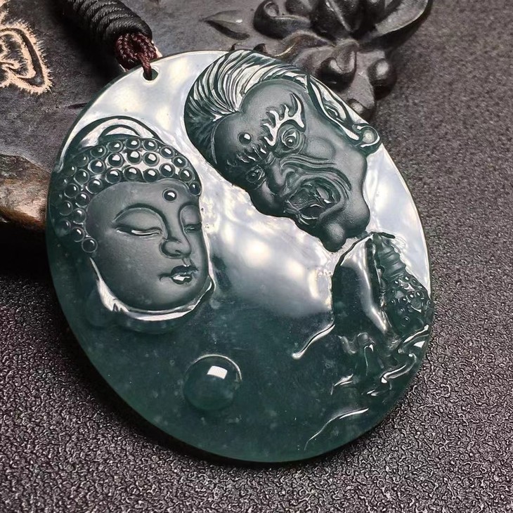 d61722翡翠冰糯种蓝水一念之间