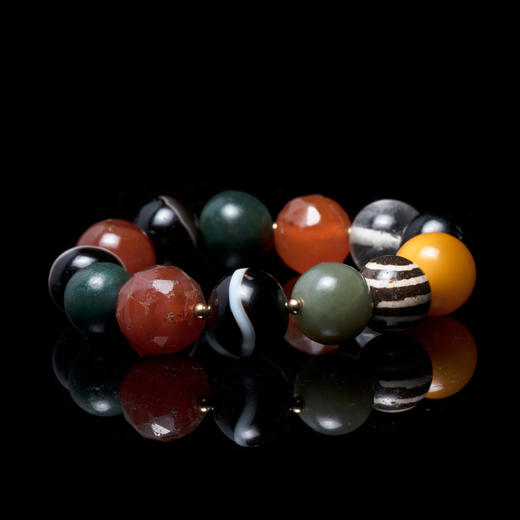 邦提克鬼眼+药师珠+高古玛瑙玉髓多宝串 商品图1