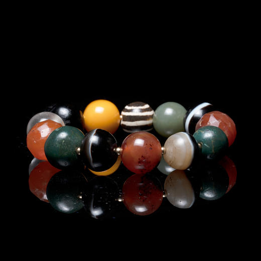 邦提克鬼眼+药师珠+高古玛瑙玉髓多宝串 商品图3