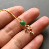 一鹿有你冰种阳绿翡翠蛋面吊坠18k黄金镶嵌 商品缩略图4
