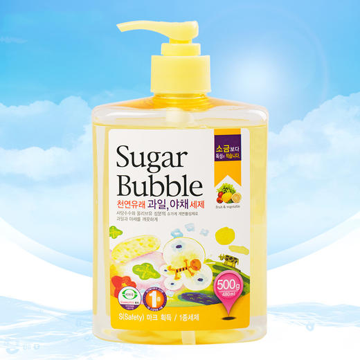 韩国进口SugarBubble洗洁精厨房蔬菜水果餐具植物提取糖泡洗涤剂 商品图3