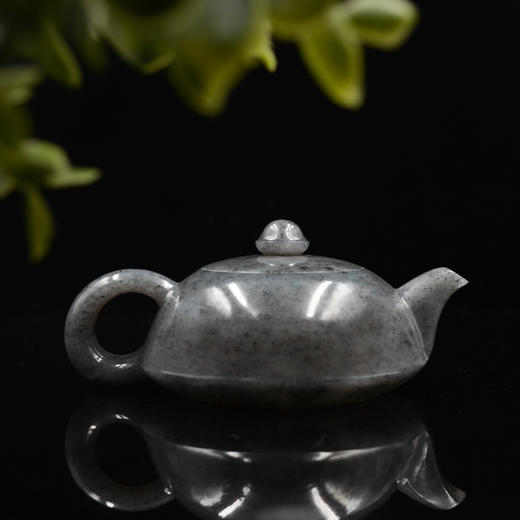 和田玉（青花）玉壶--飞碟壶（宋鸣放6651）179.01g 商品图1