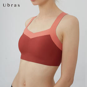 Ubras品牌店撞色交叉美背文胸性感收副乳无痕内衣无钢圈聚拢文胸