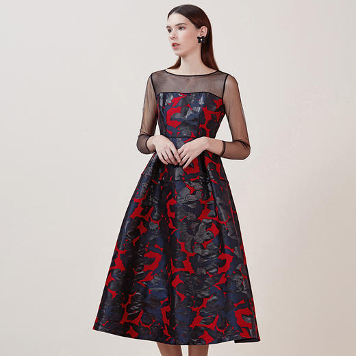 EITIE爱特爱品牌女装冬季端庄气质抹胸型高腰优雅晚礼服5877520 商品图3