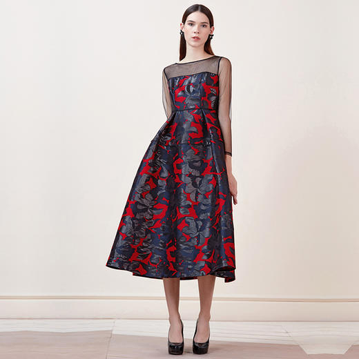 EITIE爱特爱品牌女装冬季端庄气质抹胸型高腰优雅晚礼服5877520 商品图2