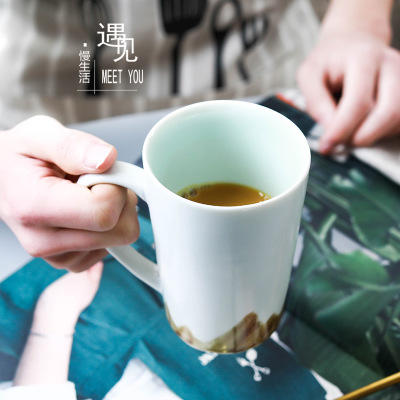 【陶瓷马克杯】景德镇手绘简约中国风 水杯 陶瓷杯具 小清新 茶杯马克杯 商品图1