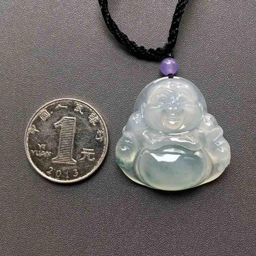 冰种飘花翡翠弥勒佛 商品图2