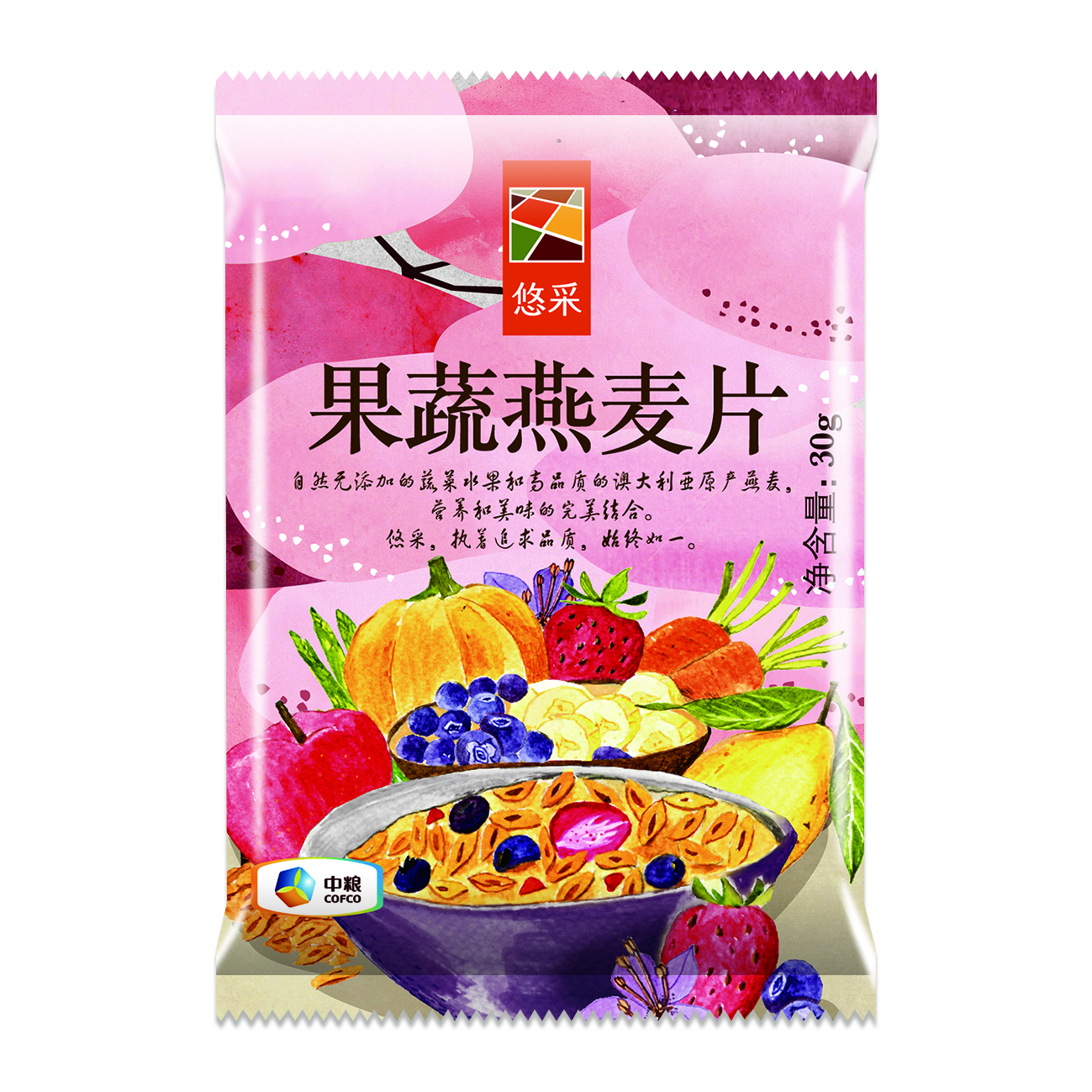 中粮悠采果蔬燕麦片30g