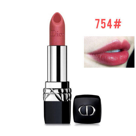 法国迪奥双色夹心唇膏口红红色时装梅子色754