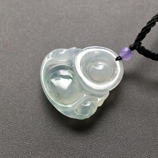 冰种飘花翡翠弥勒佛 商品图6