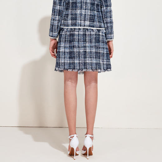 EITIE爱特爱品牌女装春季编制纹理时尚花色半身裙短裙A1906005 商品图4