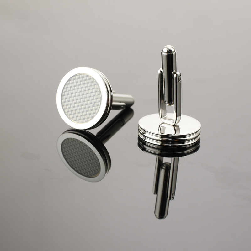 男士法式衬衫碳纤维款袖扣袖钉