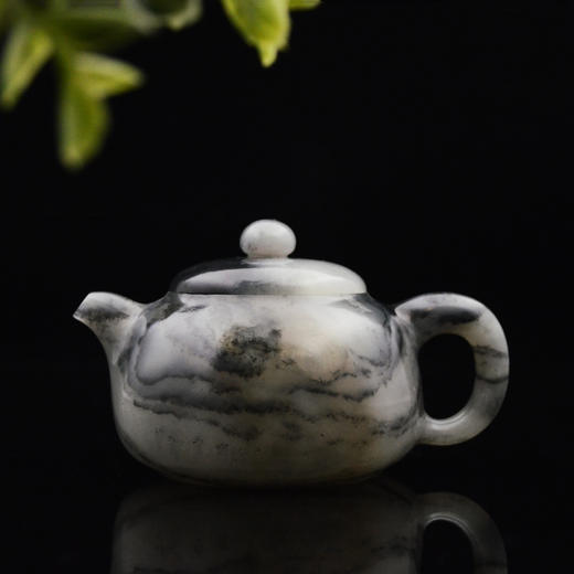 和田玉（青花）玉壶--圆壶（宋鸣放6604）147.09g 商品图7